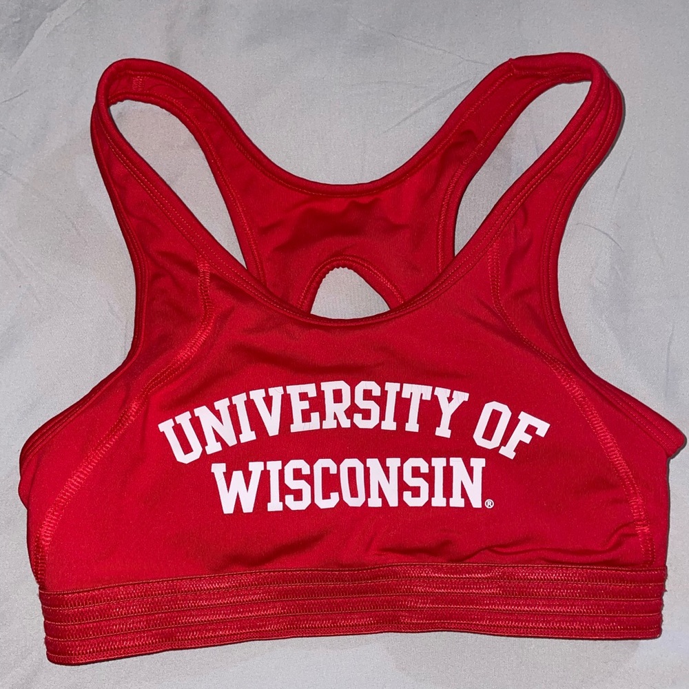 PINK University of Wisconsin Sports Bra